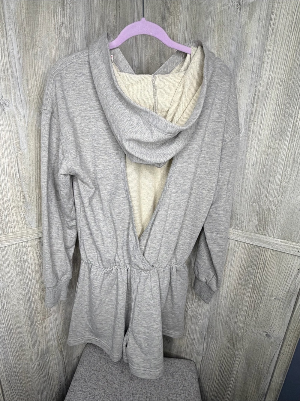 Free People Hooded Long Sleeve Romper